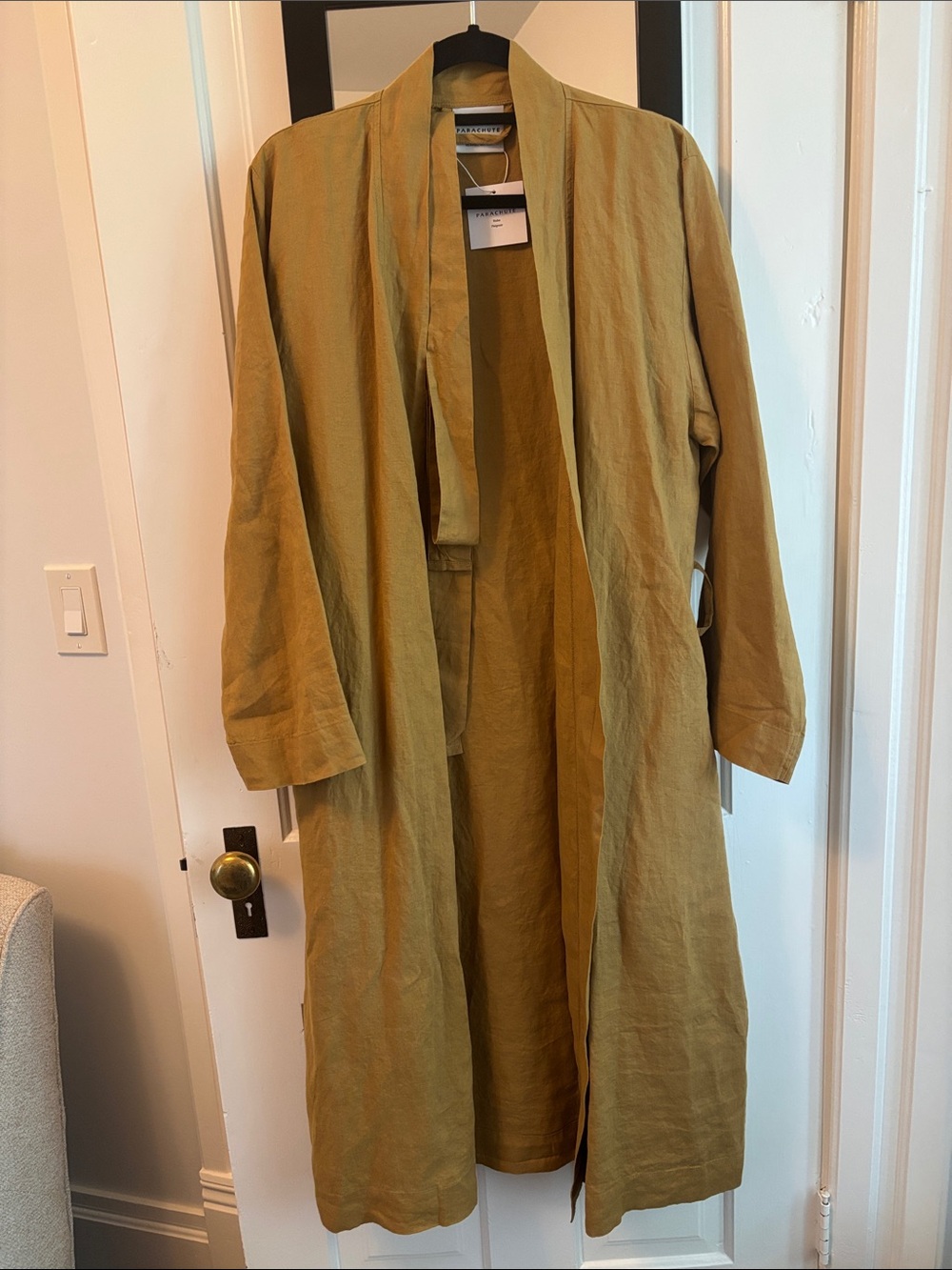 Parachute Linen Robe — Ochre